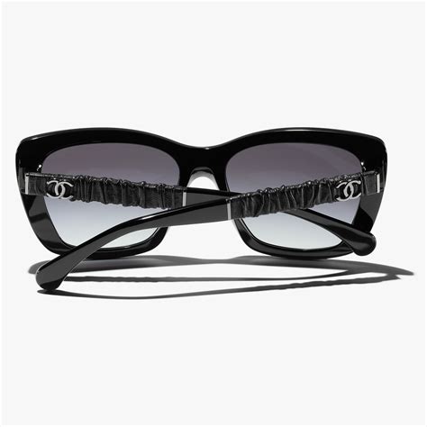 chanel butterfly sunglasses black and mirror|chanel butterfly sunglasses with chain.